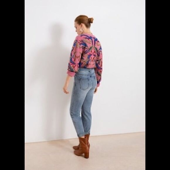 Suncoo Pandor Sweater Pull Pandor-Pink and Gold Parisian sweater - Picture 4 of 16